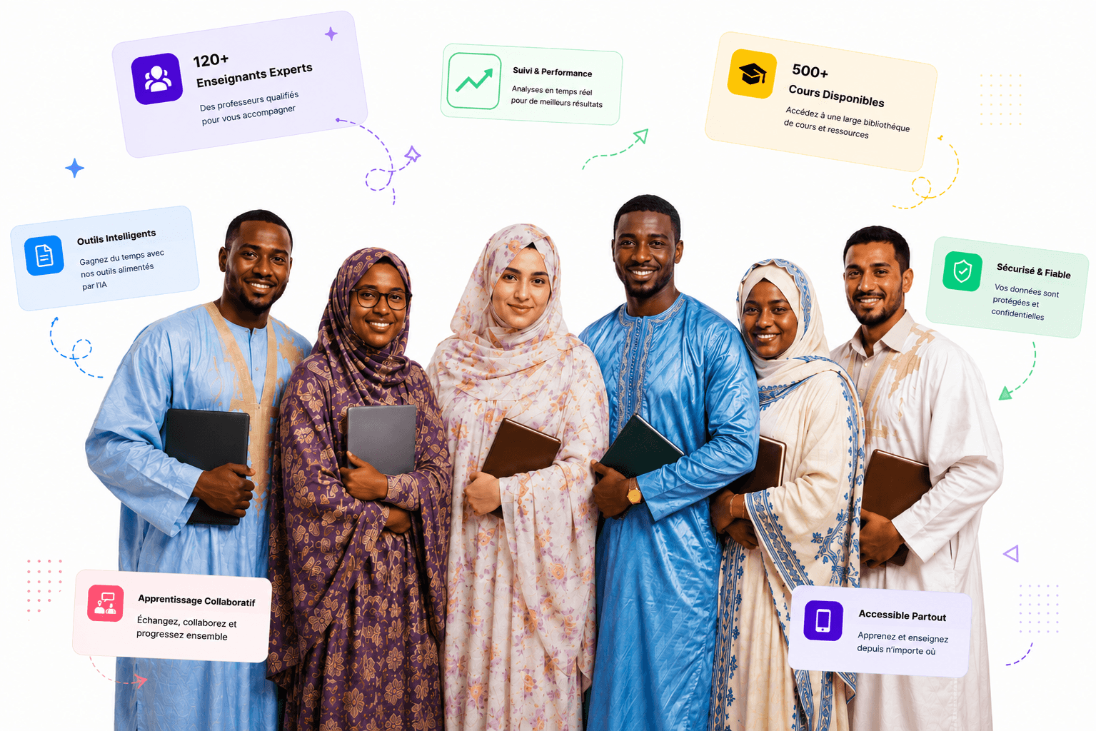 Enseignants et élèves mauritaniens utilisant Digiacademy